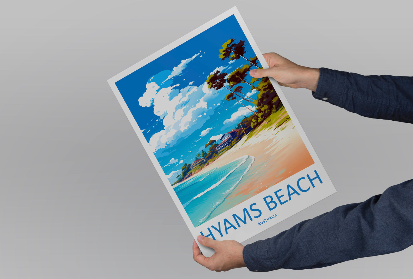 Hyams Beach Travel Print Wall Art Hyams Beach Wall Hanging Home Décor Hyams Beach Gift Art Lovers Wall Art Australia Poster Art