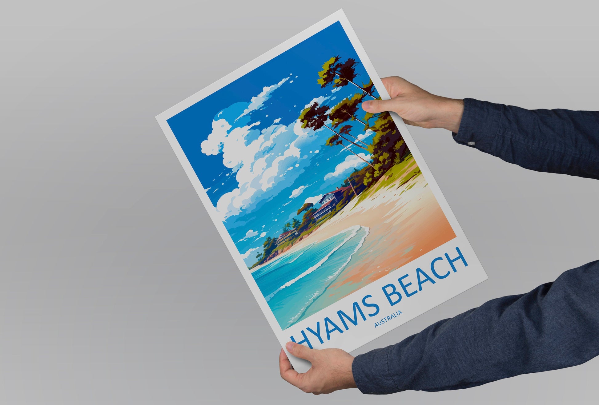 Hyams Beach Travel Print Wall Art Hyams Beach Wall Hanging Home Décor Hyams Beach Gift Art Lovers Wall Art Australia Poster Art