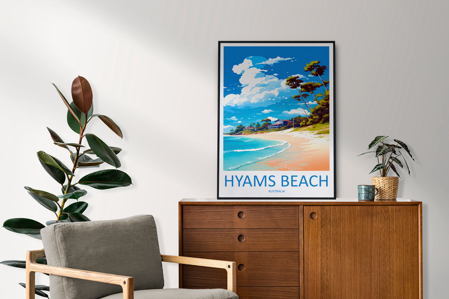 Hyams Beach Travel Print Wall Art Hyams Beach Wall Hanging Home Décor Hyams Beach Gift Art Lovers Wall Art Australia Poster Art