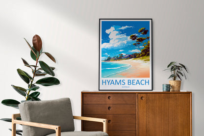 Hyams Beach Travel Print Wall Art Hyams Beach Wall Hanging Home Décor Hyams Beach Gift Art Lovers Wall Art Australia Poster Art