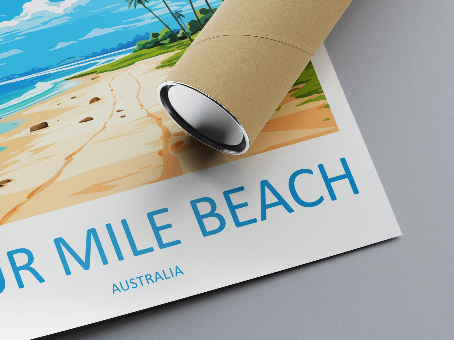 Four Mile Beach Travel Print Wall Art Four Mile Beach Wall Hanging Home Décor Four Mile Beach Gift Art Lovers Wall Art Australia Poster Art