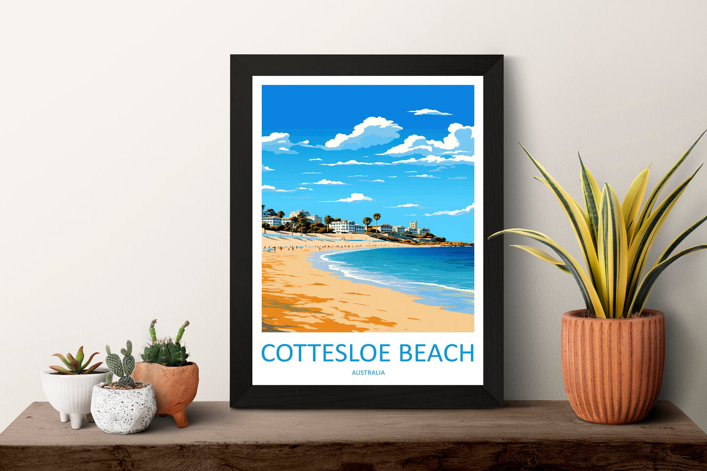 Cottesloe Beach Travel Print Wall Art Cottesloe Beach Wall Hanging Home Décor Cottesloe Beach Gift Art Lovers Wall Art Australia Poster Art
