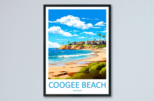 Coogee Beach Travel Print Wall Art Coogee Beach Wall Hanging Home Décor Coogee Beach Gift Art Lovers Wall Art Australia Poster Art