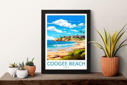 Coogee Beach Travel Print Wall Art Coogee Beach Wall Hanging Home Décor Coogee Beach Gift Art Lovers Wall Art Australia Poster Art
