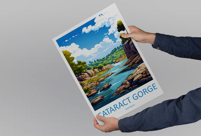 Cataract Gorge Travel Print Wall Art Cataract Gorge Wall Hanging Home Décor Cataract Gorge Gift Art Lovers Wall Art Australia Poster Art
