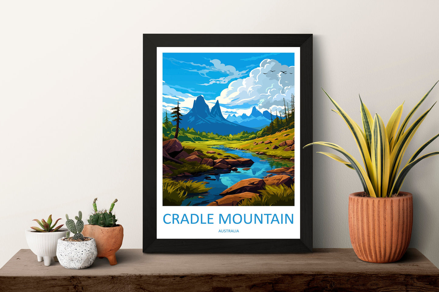 Cradle Mountain Travel Print Wall Art Cradle Mountain Wall Hanging Home Décor Cradle Mountain Gift Art Lovers Wall Art Australia Poster Art