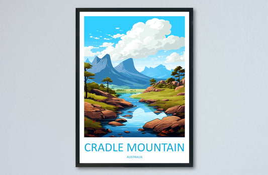 Cradle Mountain Travel Print Wall Art Cradle Mountain Wall Hanging Home Décor Cradle Mountain Gift Art Lovers Wall Art Australia Poster Art