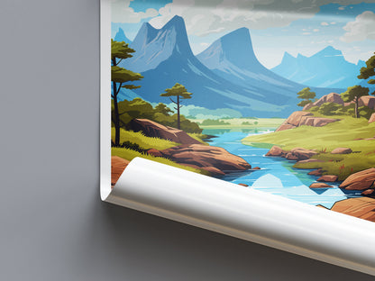 Cradle Mountain Travel Print Wall Art Cradle Mountain Wall Hanging Home Décor Cradle Mountain Gift Art Lovers Wall Art Australia Poster Art