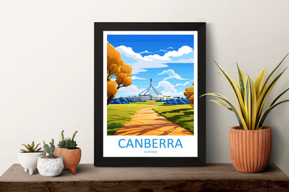 Canberra Travel Print Wall Art Canberra Wall Hanging Home Décor Canberra Gift Art Lovers Wall Art Australia Poster Art