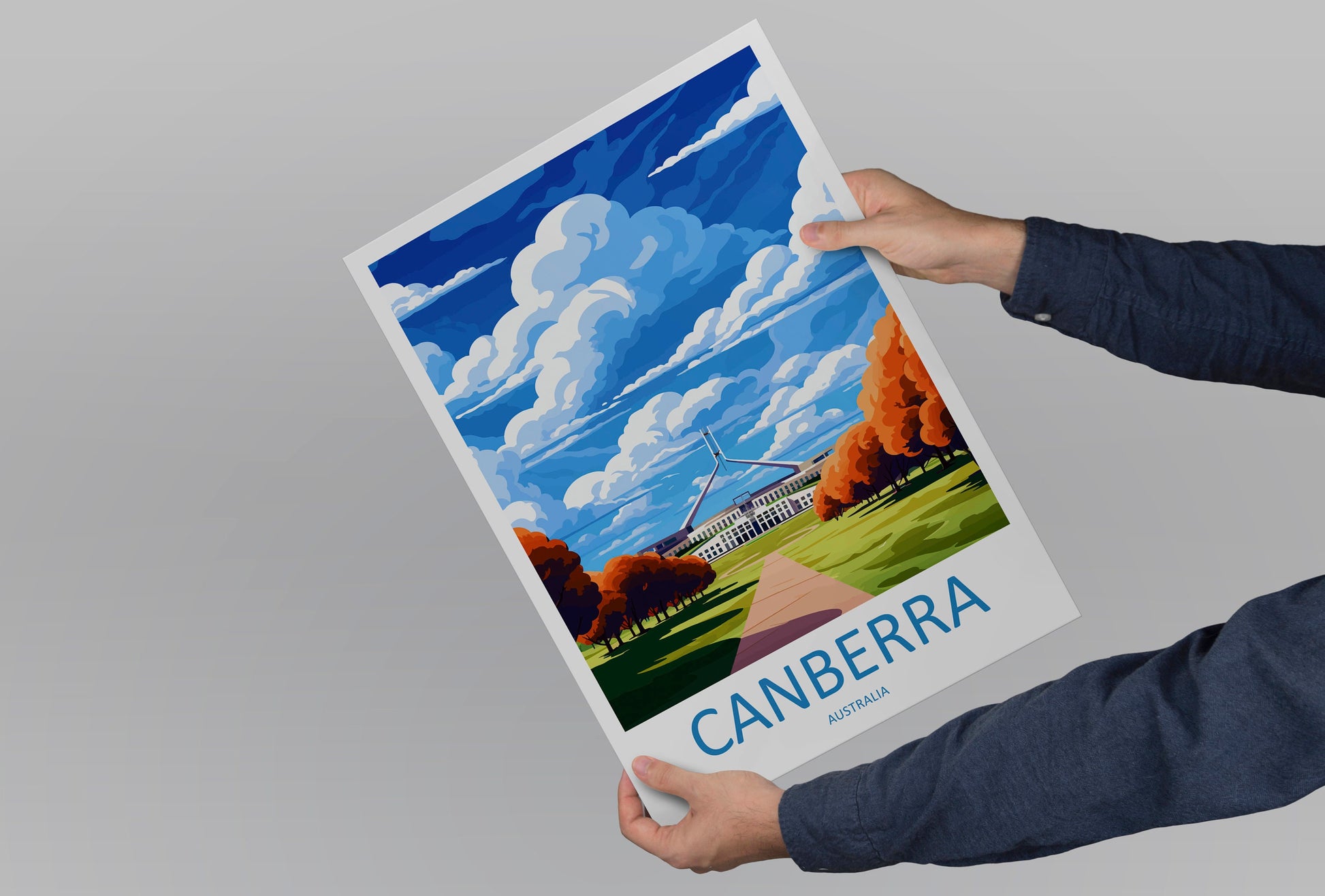 Canberra Travel Print Wall Art Canberra Wall Hanging Home Décor Canberra Gift Art Lovers Wall Art Australia Poster Art