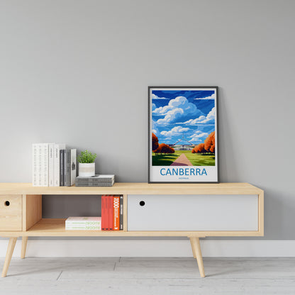 Canberra Travel Print Wall Art Canberra Wall Hanging Home Décor Canberra Gift Art Lovers Wall Art Australia Poster Art