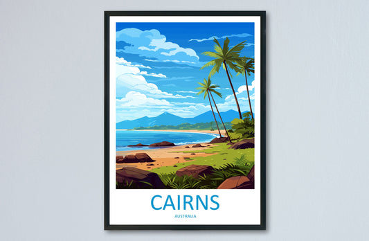 Cairns Travel Print Wall Art Cairns Wall Hanging Home Décor Cairns Gift Art Lovers Wall Art Australia Poster Art