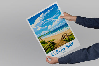 Byron Bay Travel Print Wall Art Byron Bay Wall Hanging Home Décor Byron Bay Gift Art Lovers Wall Art Australia Poster Art