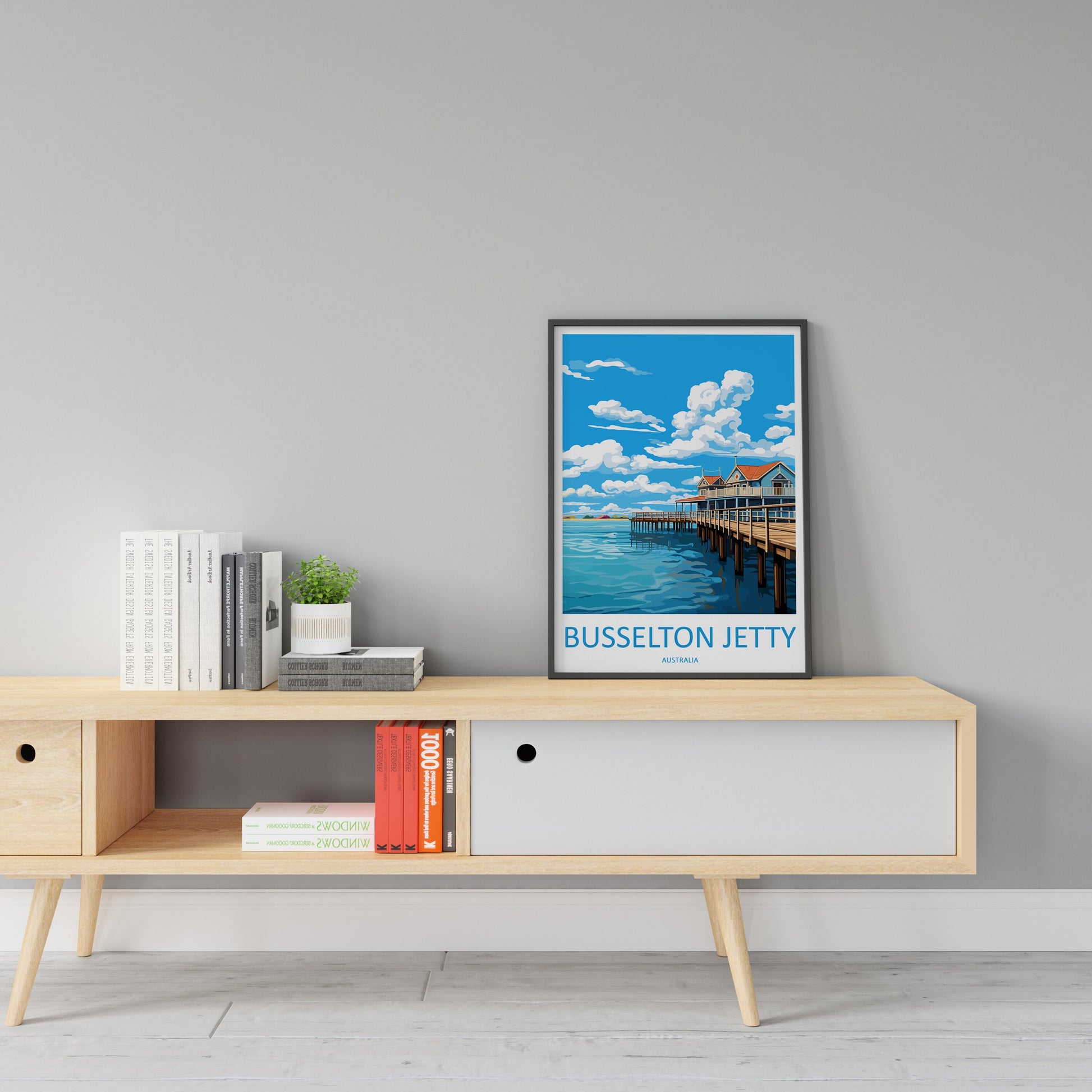 Busselton Jetty Travel Print Wall Art Busselton Jetty Wall Hanging Home Décor Busselton Jetty Gift Art Lovers Wall Art Australia Poster Art