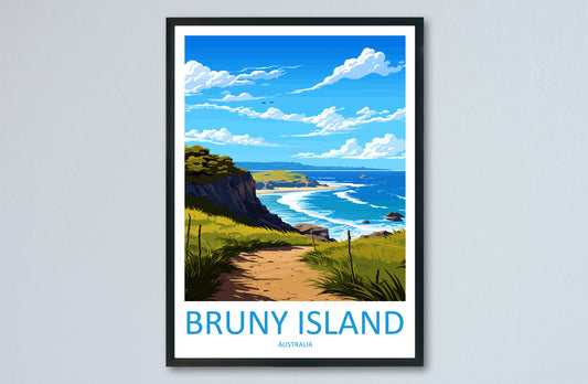 Bruny Island Travel Print Wall Art Bruny Island Wall Hanging Home Décor Bruny Island Gift Art Lovers Wall Art Australia Poster Art
