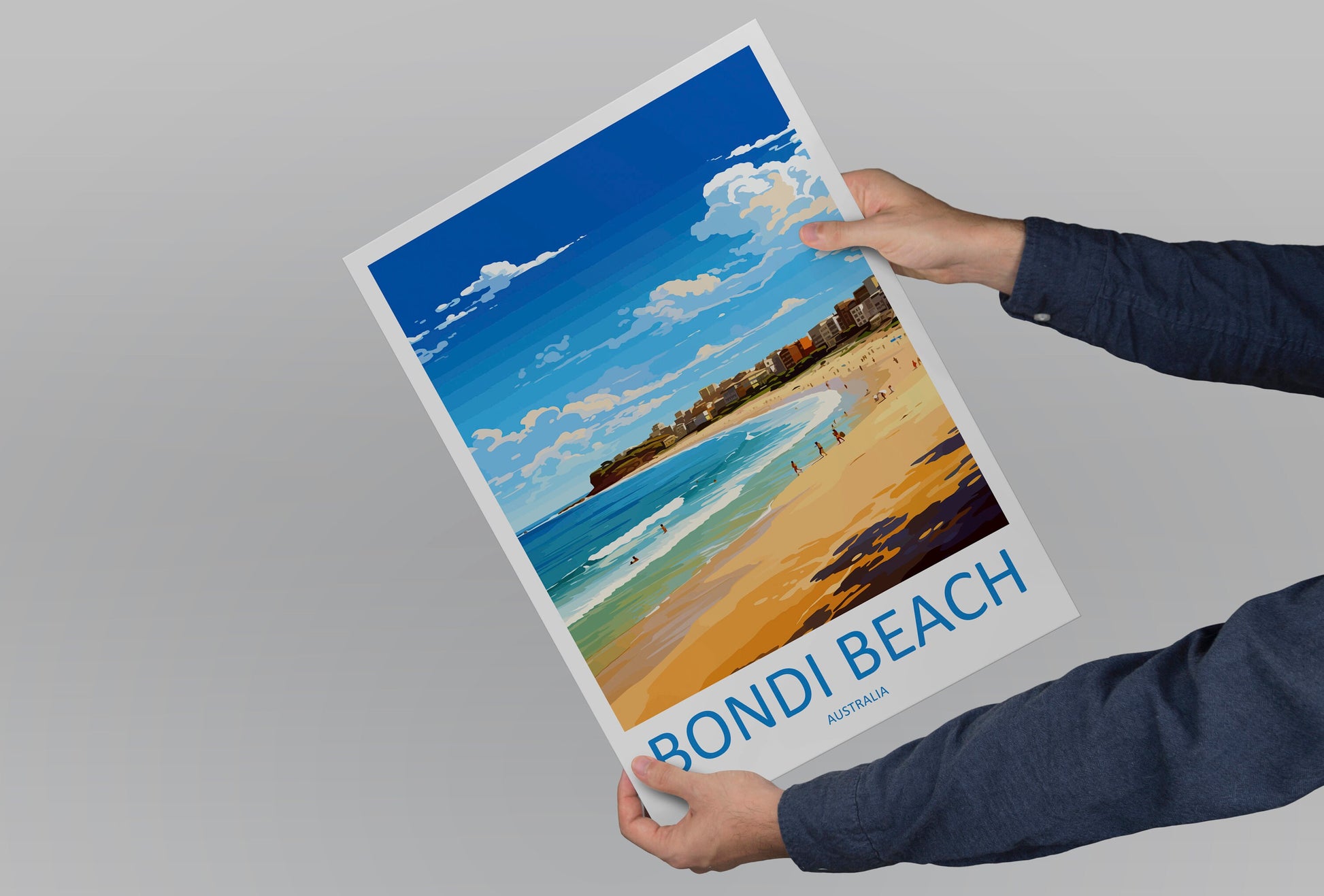 Bondi Beach Travel Print Wall Art Bondi Beach Wall Hanging Home Décor Bondi Beach Gift Art Lovers Wall Art Australia Poster Art