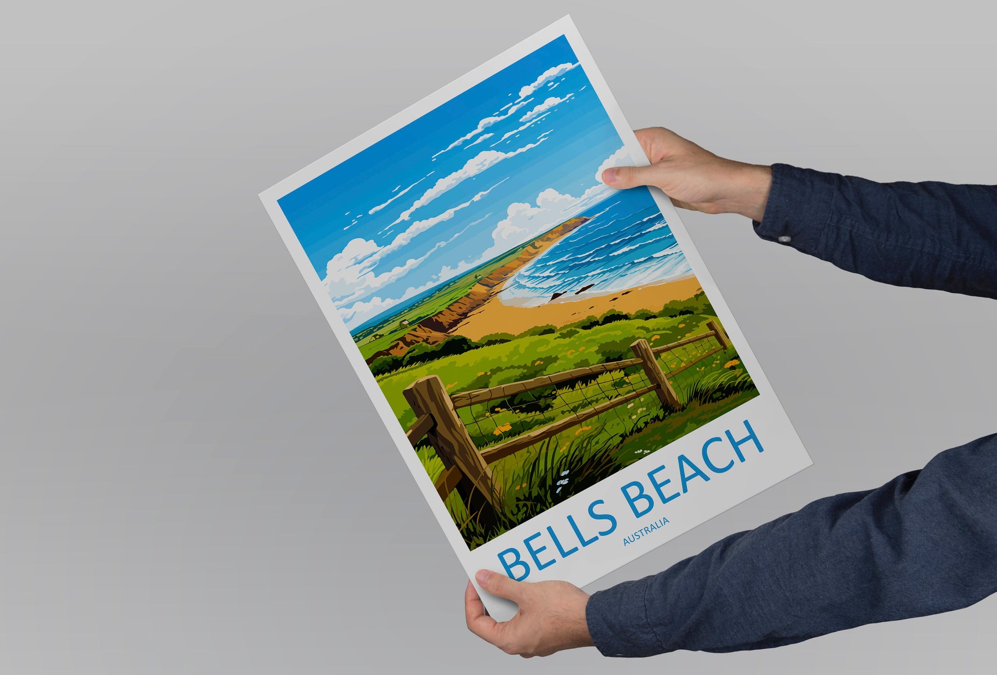 Bells Beach Travel Print Wall Art Bells Beach Wall Hanging Home Décor Bells Beach Gift Art Lovers Wall Art Australia Poster Art