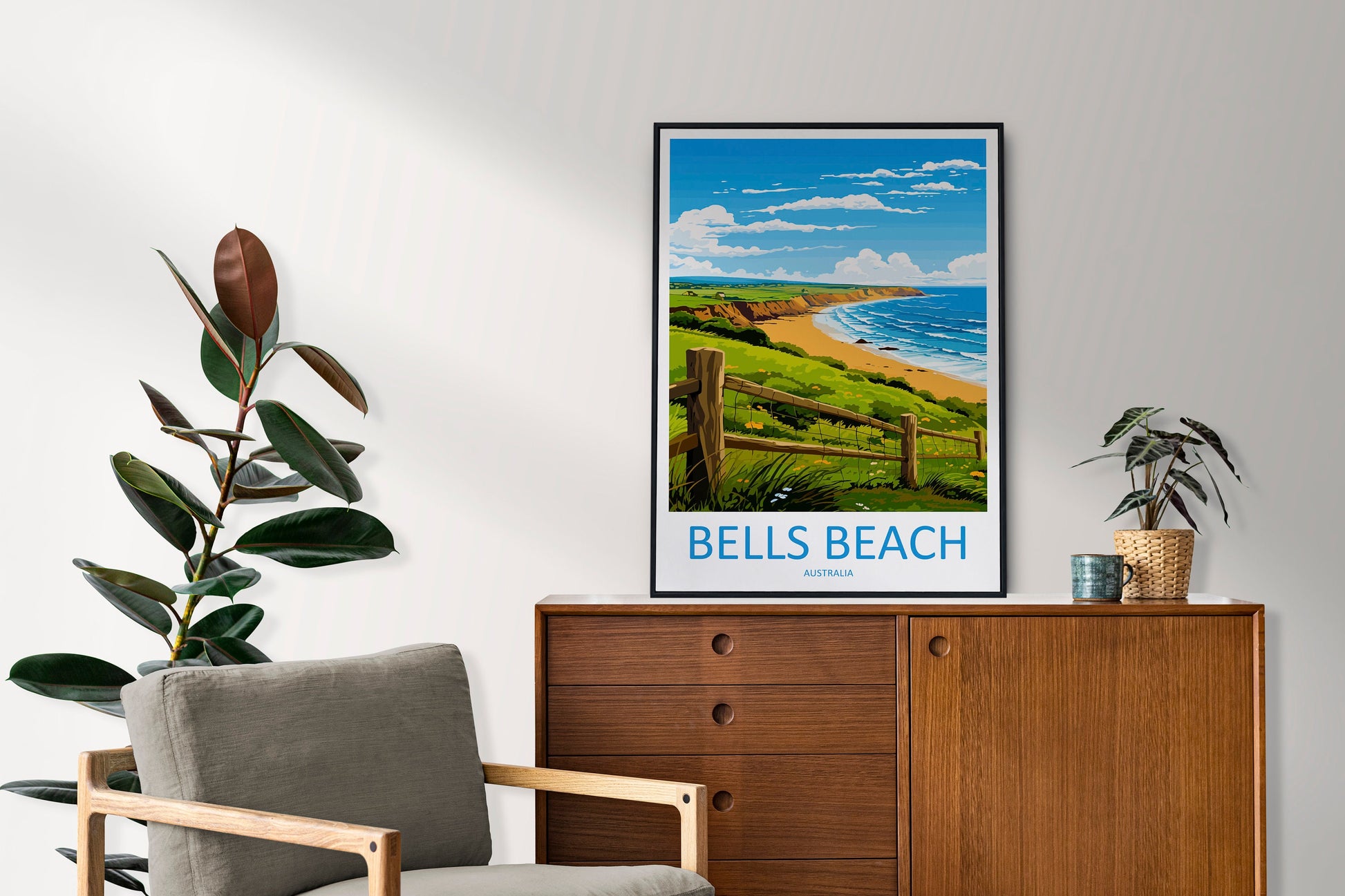 Bells Beach Travel Print Wall Art Bells Beach Wall Hanging Home Décor Bells Beach Gift Art Lovers Wall Art Australia Poster Art