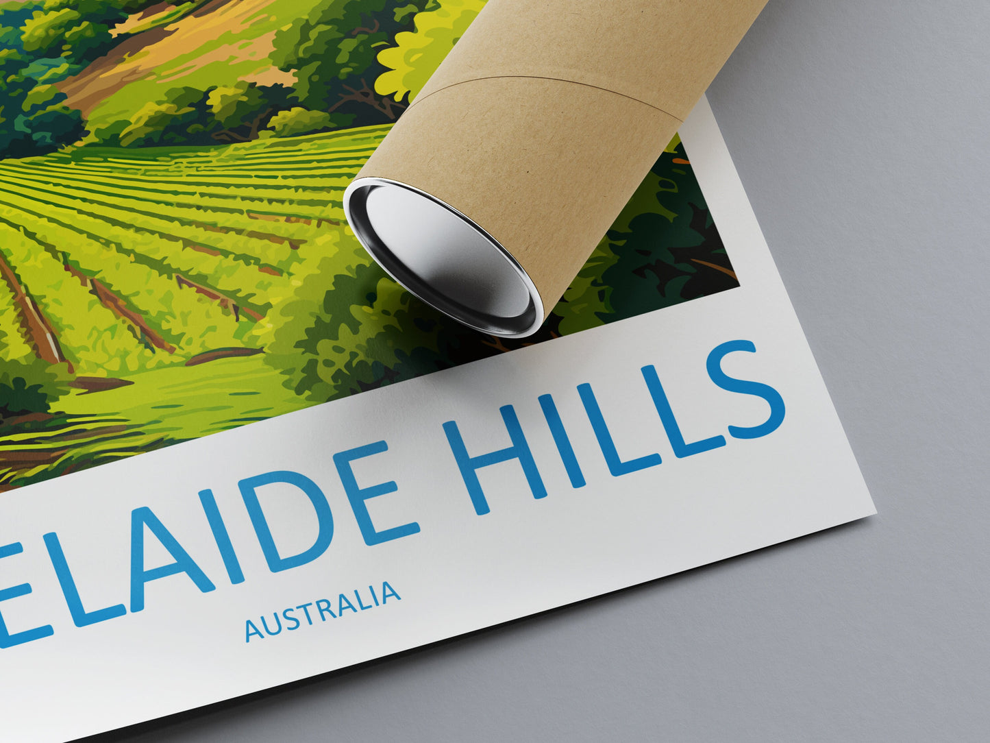 Adelaide Hills Travel Print Wall Art Adelaide Hills Wall Hanging Home Décor Adelaide Hills Gift Art Lovers Wall Art Australia Poster Art