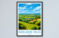 Adelaide Hills Travel Print Wall Art Adelaide Hills Wall Hanging Home Décor Adelaide Hills Gift Art Lovers Wall Art Australia Poster Art