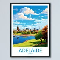 Adelaide Travel Print Wall Art Adelaide Wall Hanging Home Décor Adelaide Gift Art Lovers Wall Art Australia Poster Art