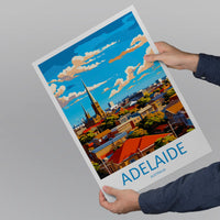 Adelaide Travel Print Wall Art Adelaide Wall Hanging Home Décor Adelaide Gift Art Lovers Wall Art Australia Poster Art