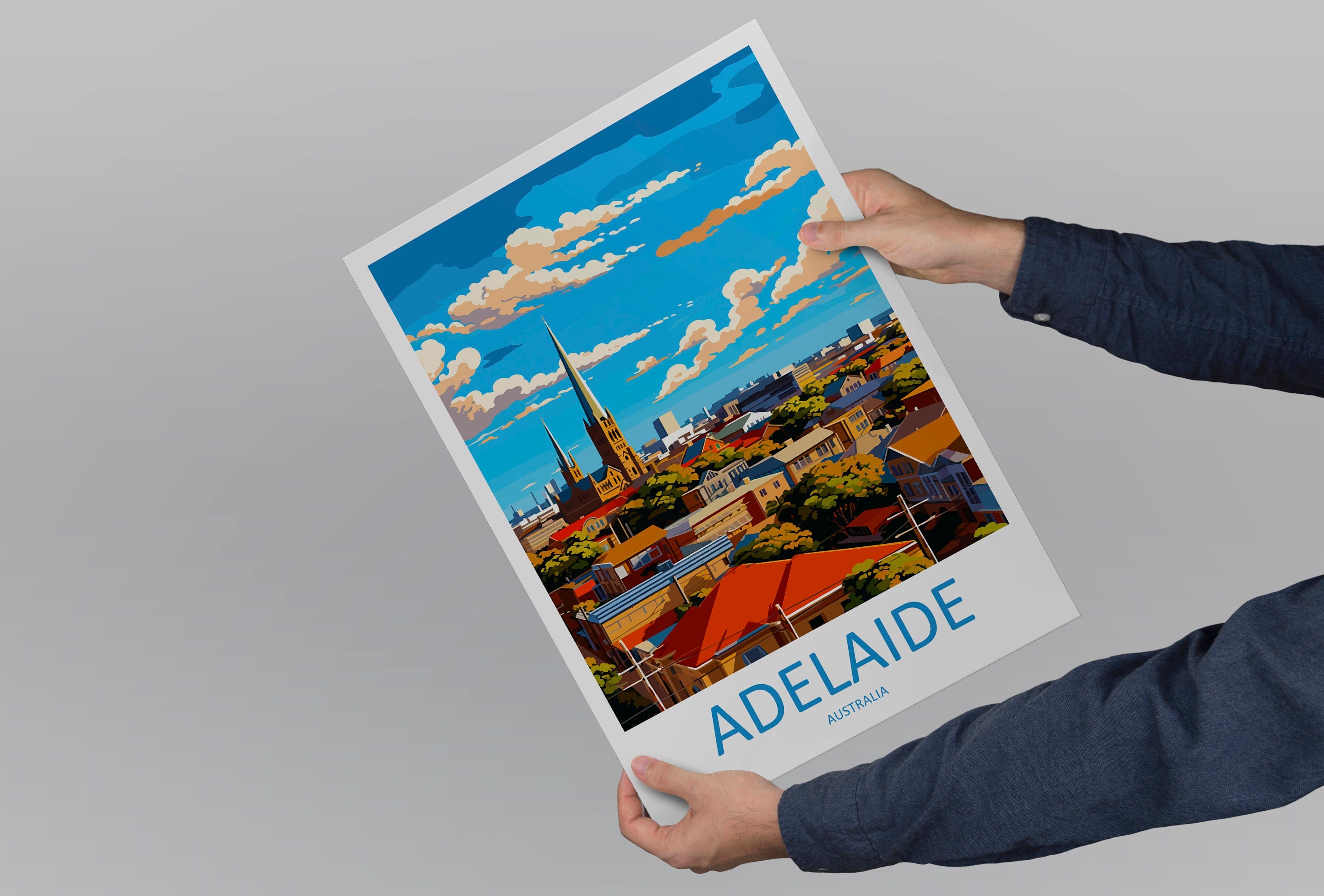 Adelaide Travel Print Wall Art Adelaide Wall Hanging Home Décor Adelaide Gift Art Lovers Wall Art Australia Poster Art