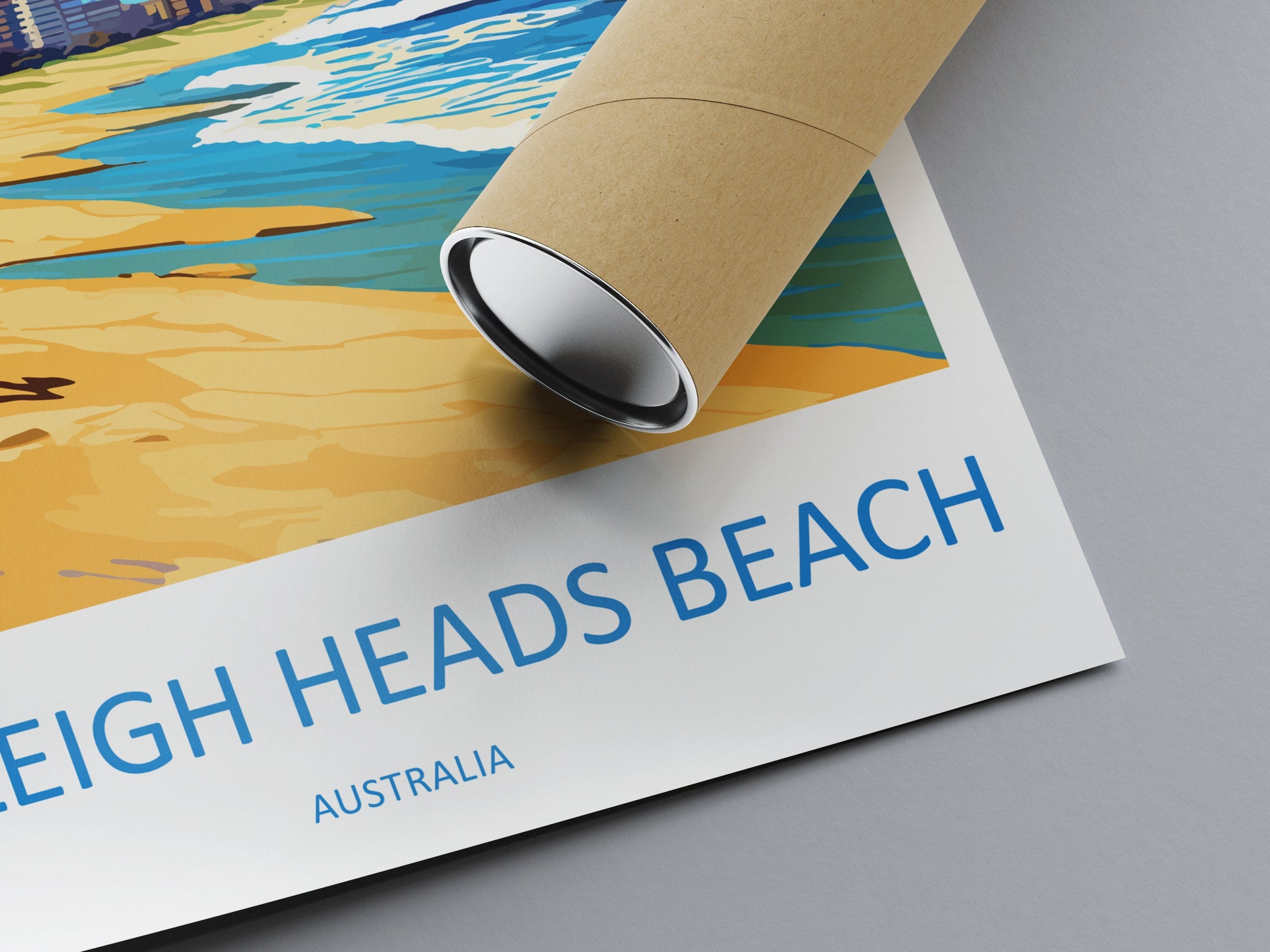 Burleigh Beach Travel Print Wall Art Burleigh Beach Wall Hanging Home Décor Burleigh Beach Gift Art Lovers Wall Art Australia Poster Art
