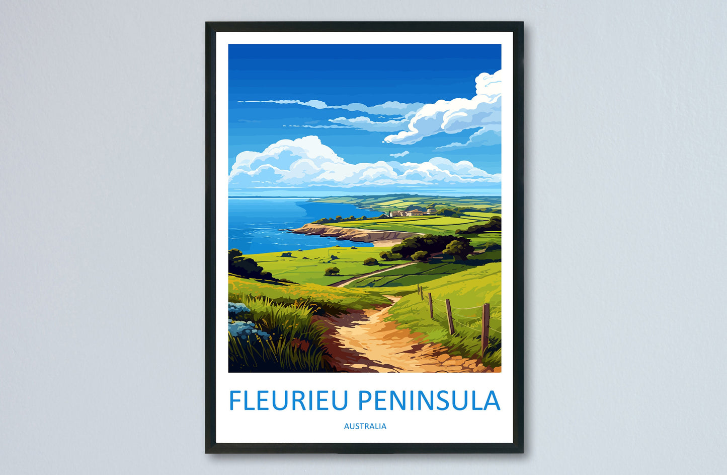 Fleurieu Peninsula Travel Print Wall Art Fleurieu Peninsula Wall Hanging Home Décor Fleurieu Peninsula Gift Art Lovers Wall Art Australia