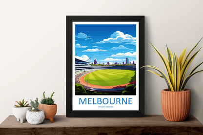Melbourne Cricket Ground Travel Print Wall Art Melbourne Cricket Ground Wall Hanging Home Décor Melbourne Cricket Ground Gift Art Lovers
