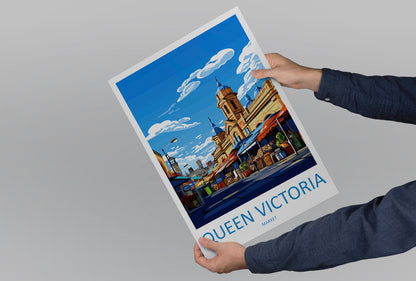 Queen Victoria Market Travel Print Wall Art Queen Victoria Market Wall Hanging Home Décor Queen Victoria Market Gift Art Lovers