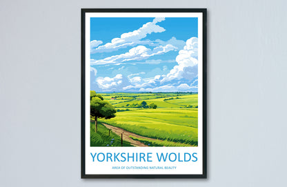Yorkshire Wolds Travel Print Wall Art Yorkshire Wolds Wall Hanging Home Decor Yorkshire Wolds Gift Art Lovers Wall Art AONB Wall Print AONB
