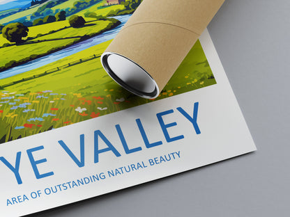 Wye Valley Travel Print Wall Art Wye Valley Wall Hanging Home Decor Wye Valley Gift Art Lovers Wall Art AONB Wall Print AONB Travel Print