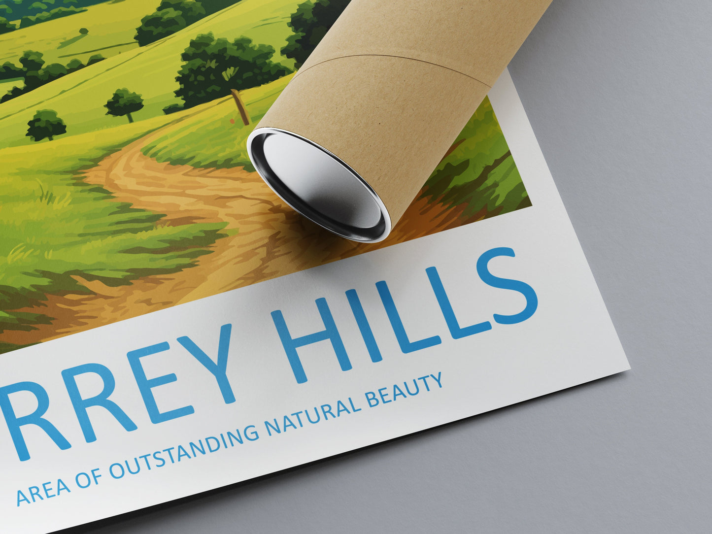 Surrey Hills Travel Print Wall Art Surrey Hills Wall Hanging Home Decor Surrey Hills Gift Art Lovers Wall Art AONB Wall Print AONB Print