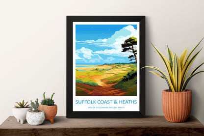 Suffolk Coast Heaths Travel Print Wall Art Suffolk Coast Heaths Wall Hanging Home Decor Suffolk Coast Heaths Gift Art Lovers Wall Art