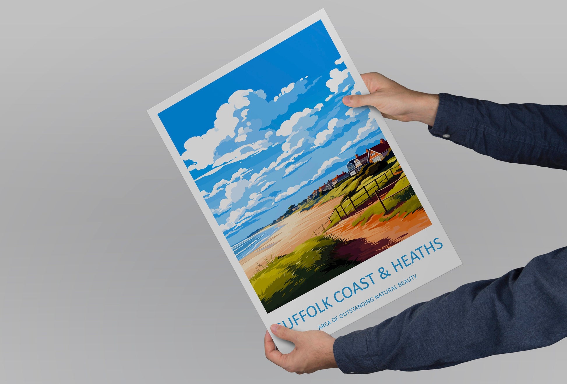 Suffolk Coast Heaths Travel Print Wall Art Suffolk Coast Heaths Wall Hanging Home Decor Suffolk Coast Heaths Gift Art Lovers Wall Art