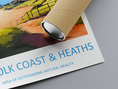 Suffolk Coast Heaths Travel Print Wall Art Suffolk Coast Heaths Wall Hanging Home Decor Suffolk Coast Heaths Gift Art Lovers Wall Art