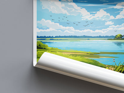 Strangford Lough Travel Print Wall Art Strangford Lough Wall Hanging Home Decor Strangford Lough Gift Art Lovers Wall Art AONB Wall Print