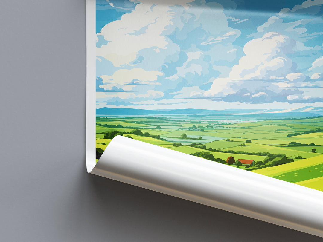 South Downs Travel Print Wall Art South Downs Wall Hanging Home Decor South Downs Gift Art Lovers Wall Art AONB Wall Print AONB Travel Print