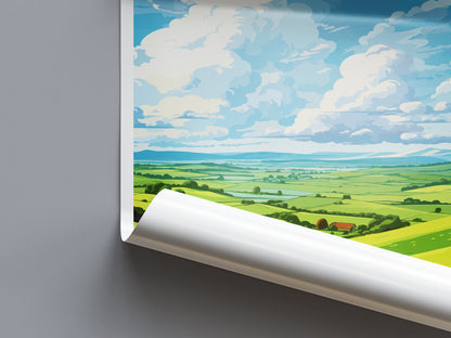 South Downs Travel Print Wall Art South Downs Wall Hanging Home Decor South Downs Gift Art Lovers Wall Art AONB Wall Print AONB Travel Print