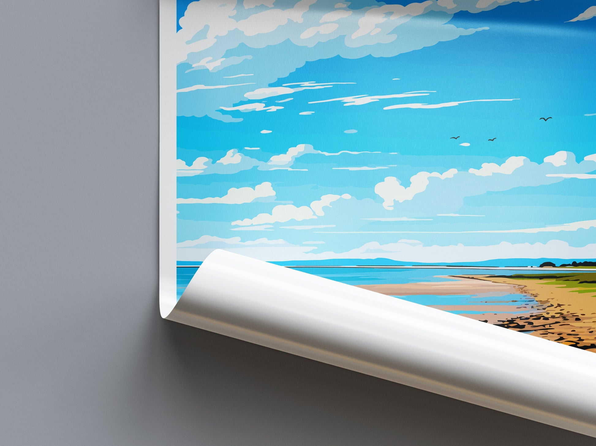 Solway Coast Travel Print Wall Art Solway Coast Wall Hanging Home Decor Solway Coast Gift Art Lovers Wall Art AONB Wall Print AONB Print