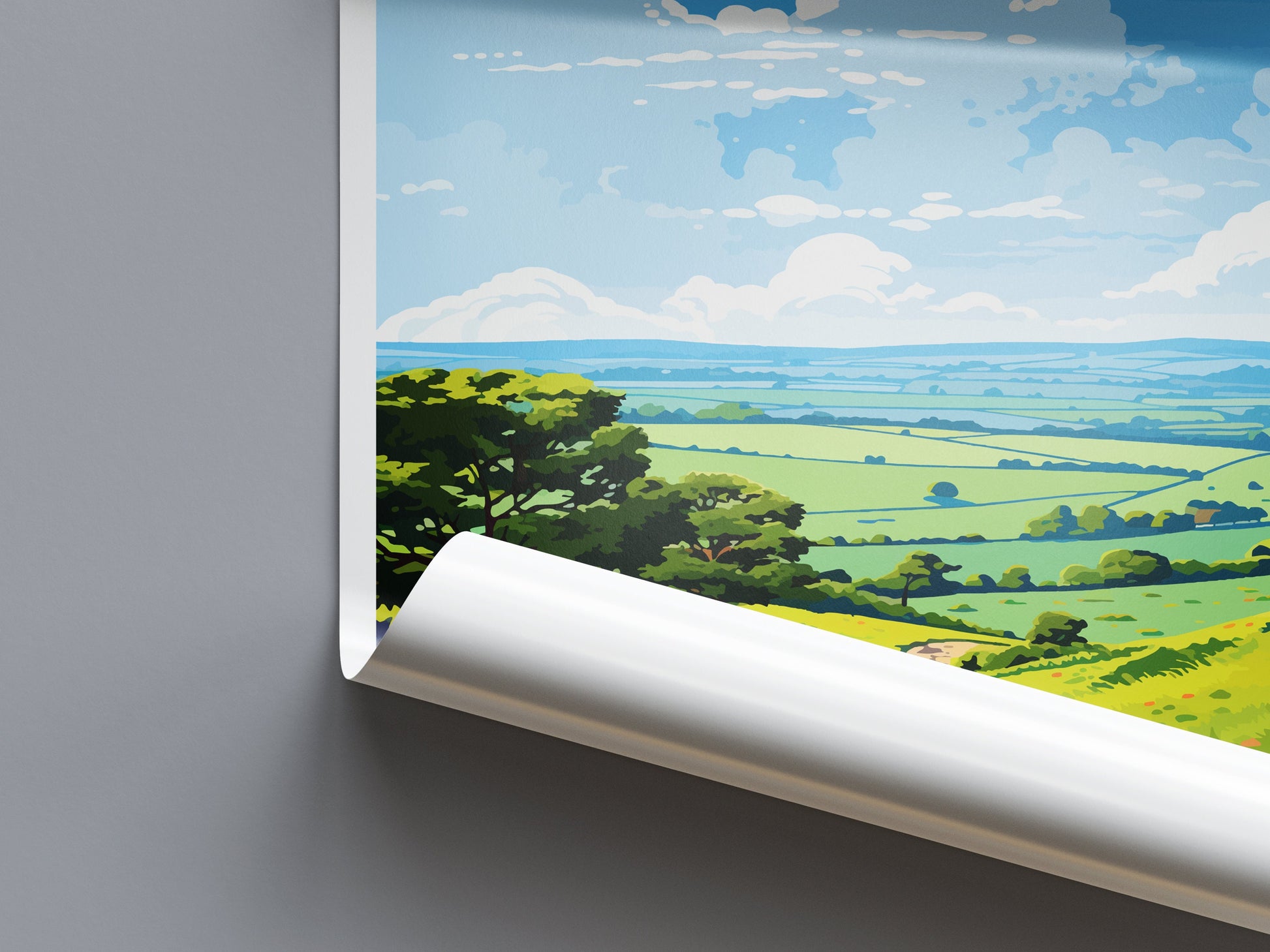Quantock Hills Travel Print Wall Art Quantock Hills Wall Hanging Home Decor Quantock Hills Gift Art Lovers Wall Art AONB Wall Print