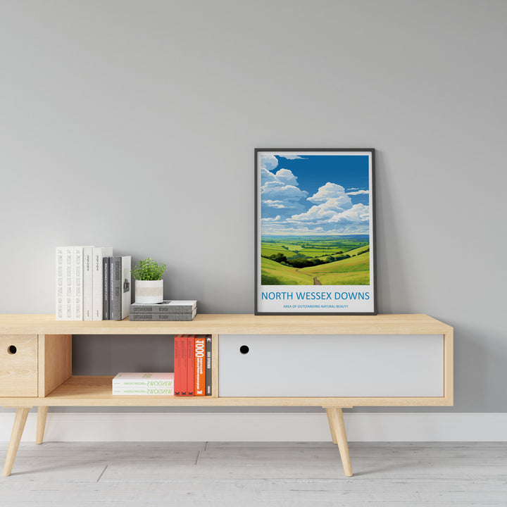 North Wessex Downs Travel Print Wall Art North Wessex Downs Wall Hanging Home Decor North Wessex Downs Gift Art Lovers Wall Art AONB Print