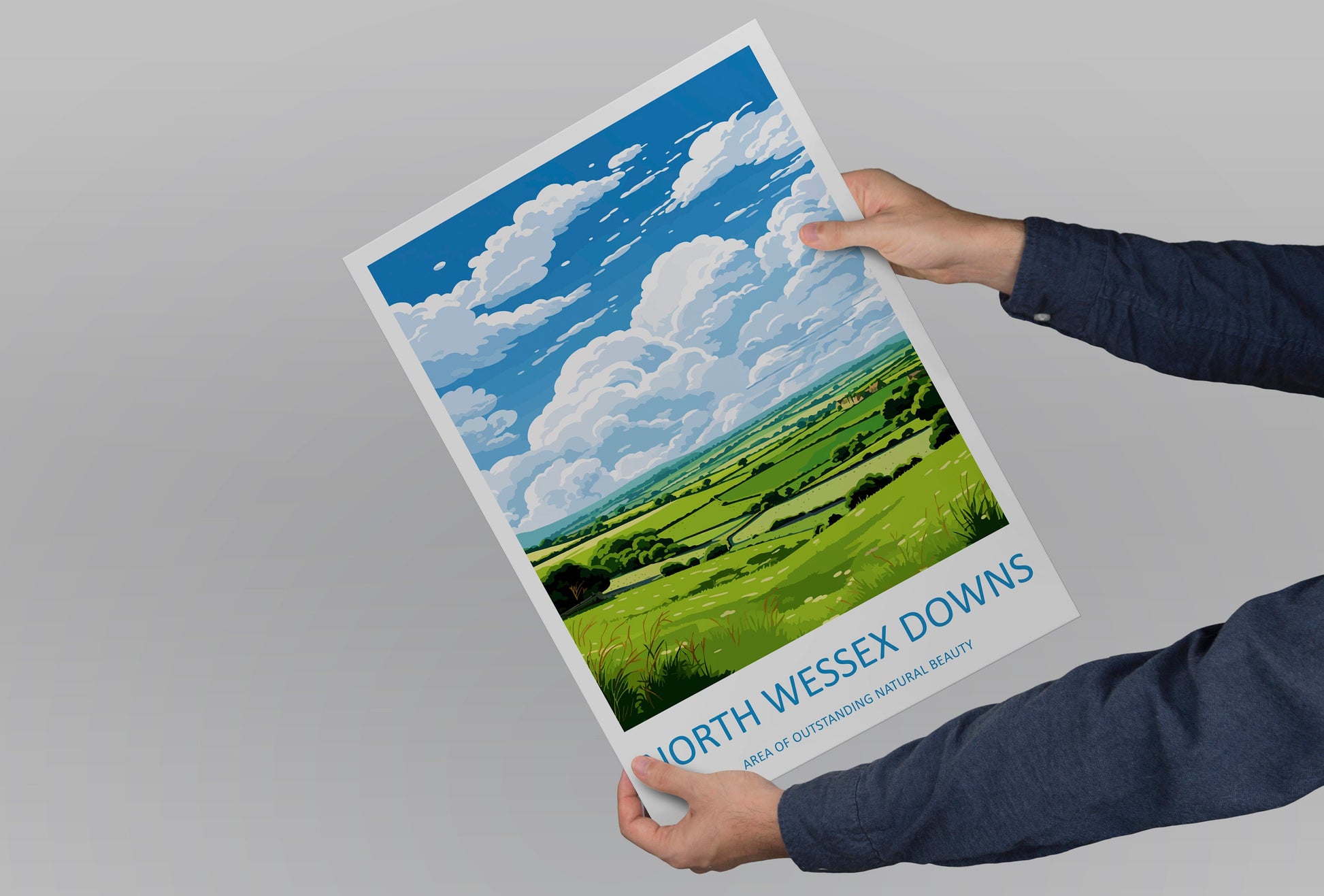 North Wessex Downs Travel Print Wall Art North Wessex Downs Wall Hanging Home Decor North Wessex Downs Gift Art Lovers Wall Art AONB Print