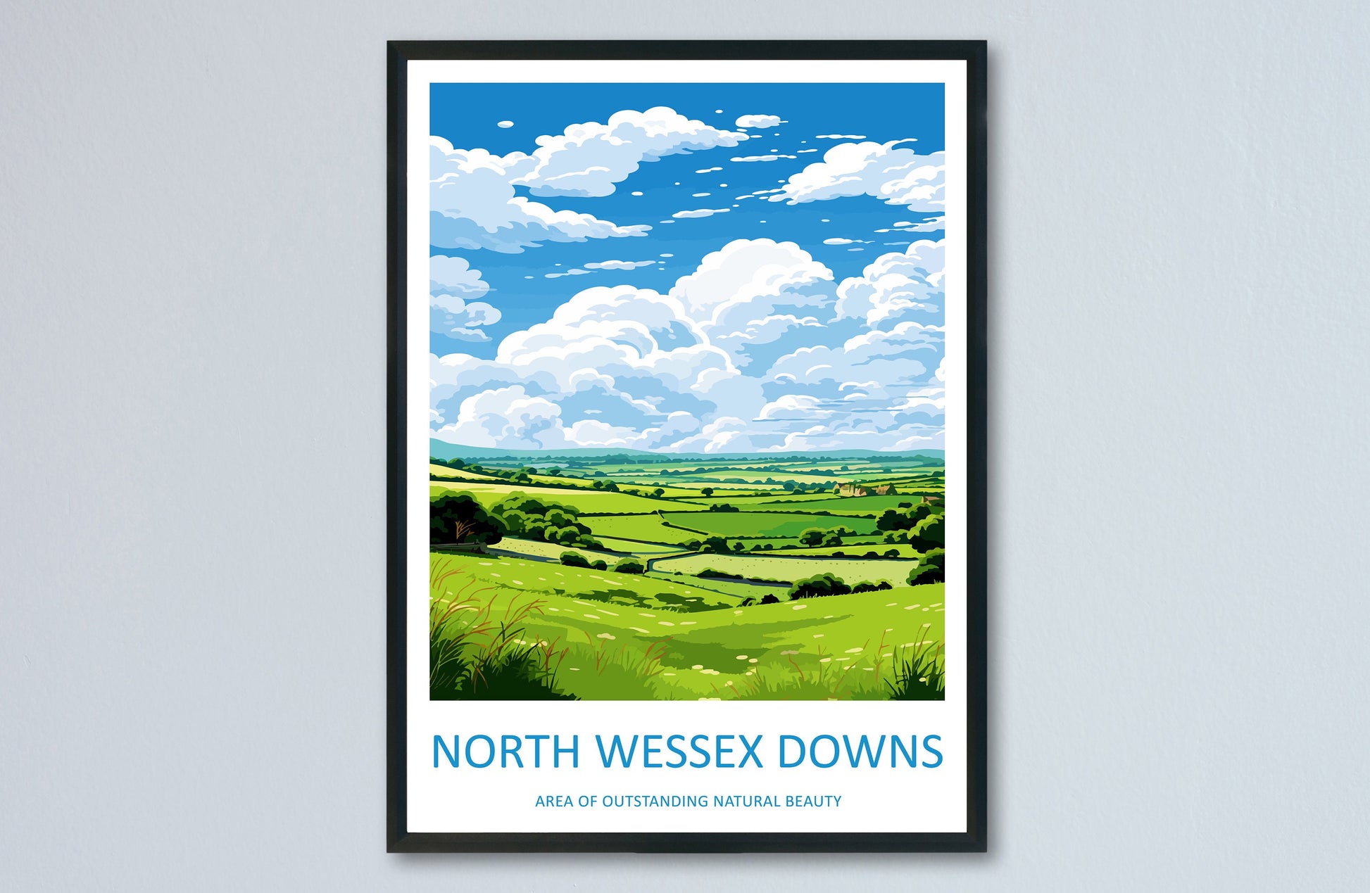 North Wessex Downs Travel Print Wall Art North Wessex Downs Wall Hanging Home Decor North Wessex Downs Gift Art Lovers Wall Art AONB Print