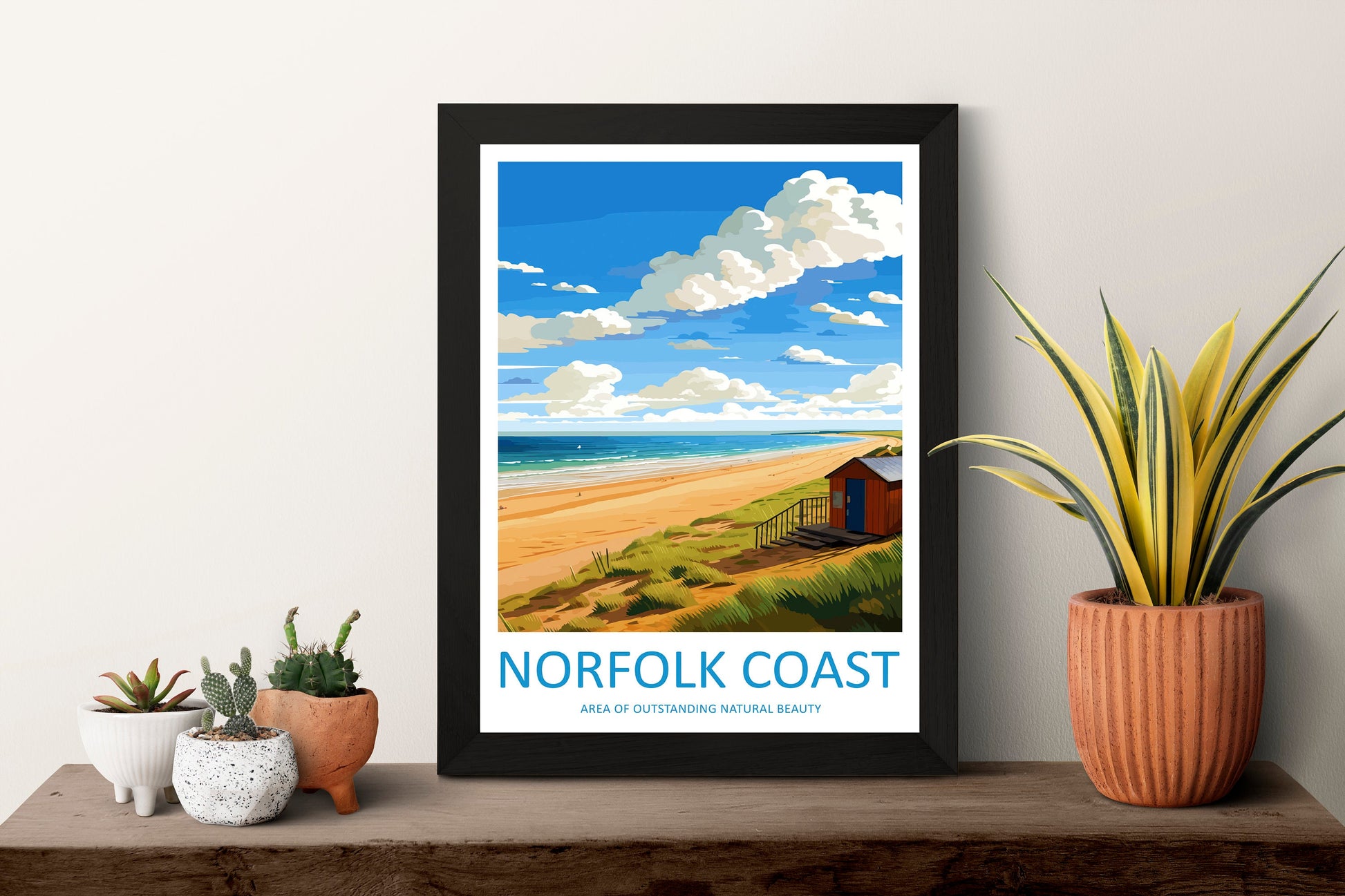Norfolk Coast Travel Print Wall Art Norfolk Coast Wall Hanging Home Decor Norfolk Coast Gift Art Lovers Wall Art AONB Print Travel Poster