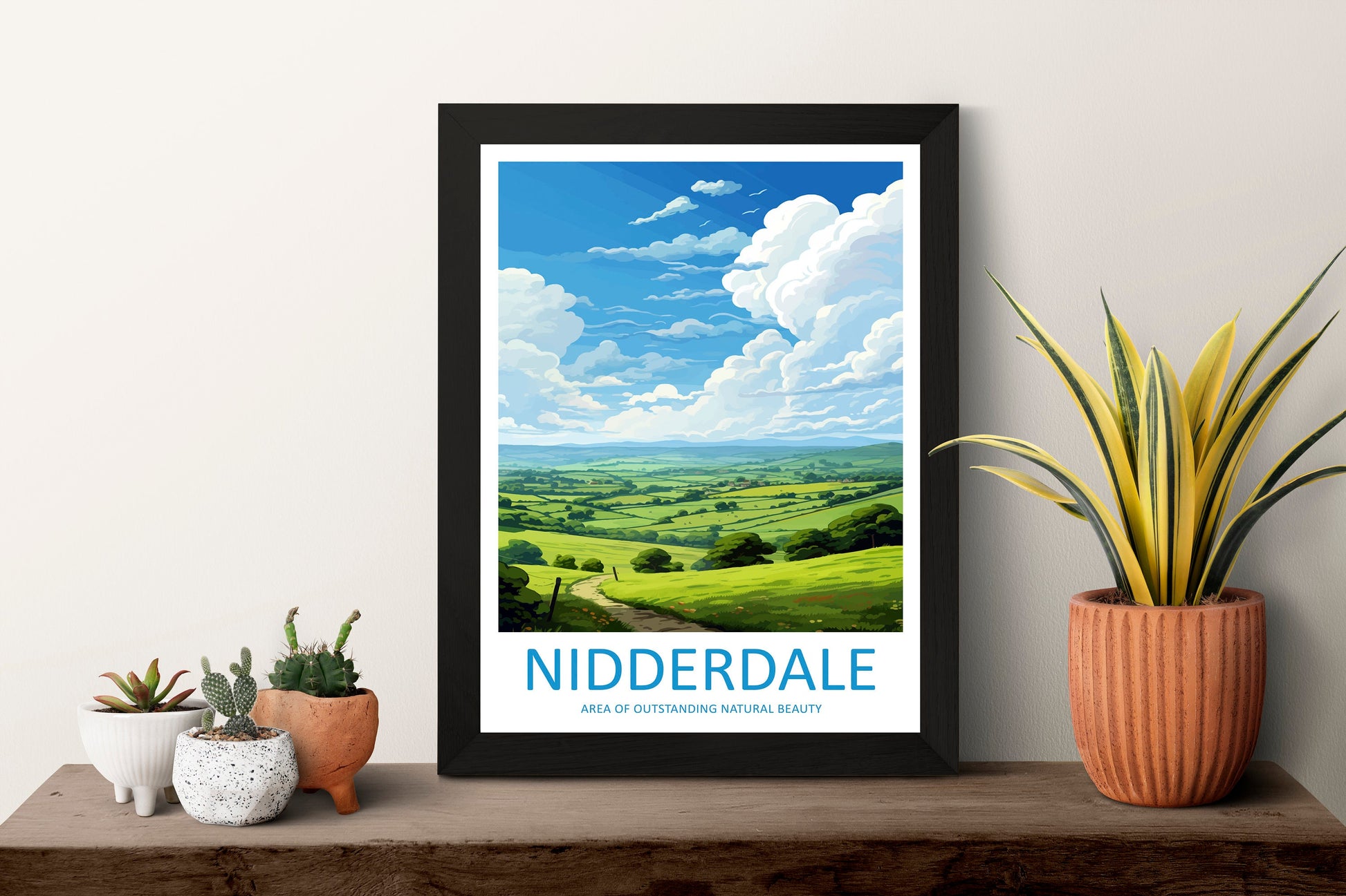 Nidderdale Travel Print Wall Art Nidderdale Wall Hanging Home Decor Nidderdale Gift Art Lovers Wall Art AONB Print Travel Poster
