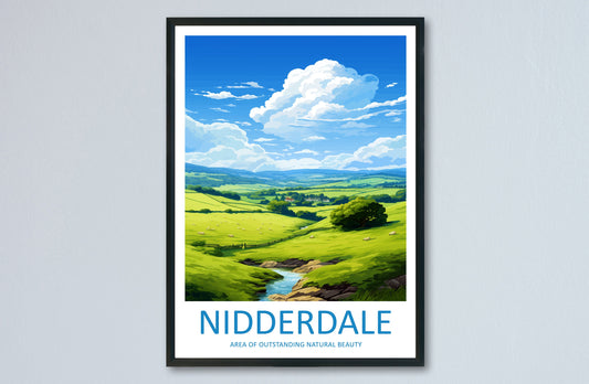 Nidderdale Travel Print Wall Art Nidderdale Wall Hanging Home Decor Nidderdale Gift Art Lovers Wall Art AONB Print Travel Poster