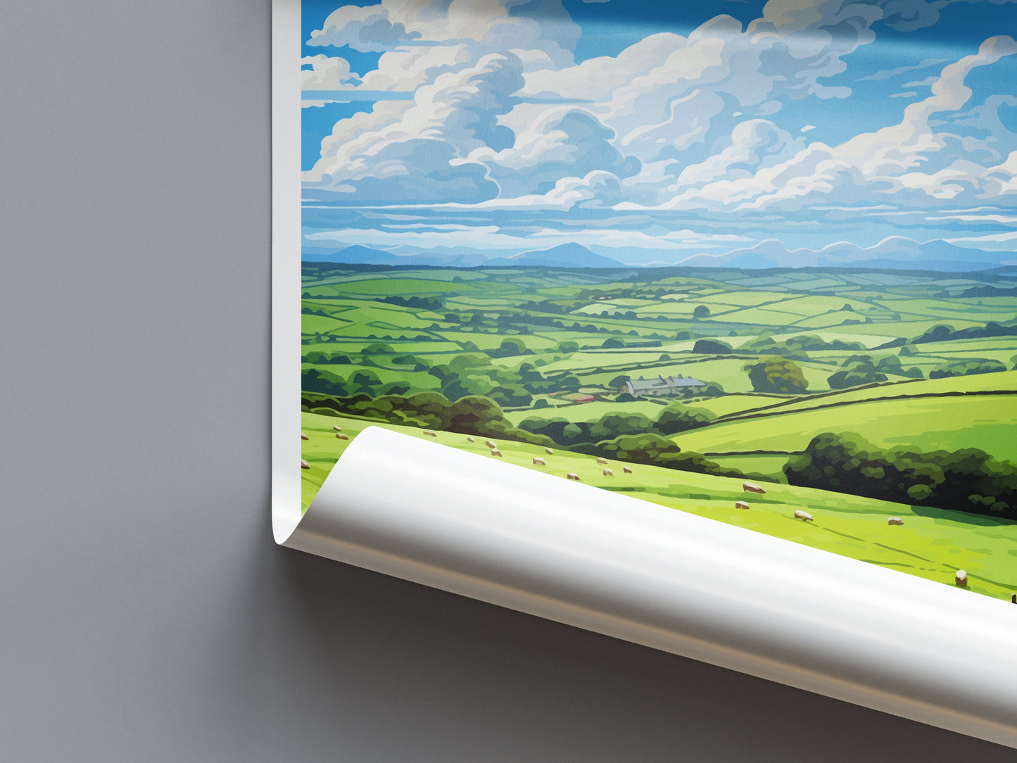 Nidderdale Travel Print Wall Art Nidderdale Wall Hanging Home Decor Nidderdale Gift Art Lovers Wall Art AONB Print Travel Poster