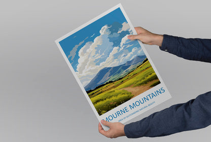 Mourne Mountains Travel Print Wall Art Mourne Mountains Wall Hanging Home Decor Mourne Mountains Gift Art Lovers Wall Art AONB Print